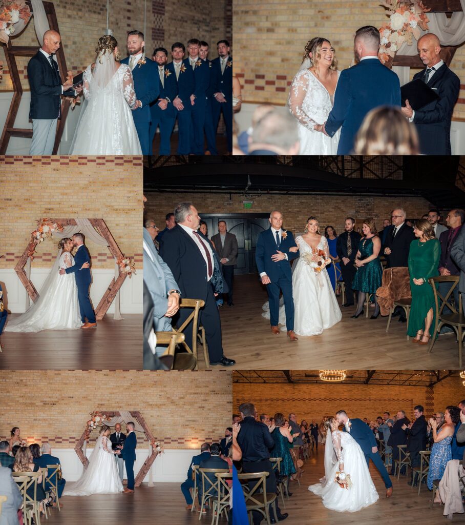 ide view of the wedding ceremony at 10 south